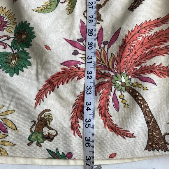 Muse Cream Dress: Palm Trees Sequined - Picture 13 of 13